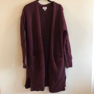 Old Navy Soft and Cozy Maroon Sweater Cardigan